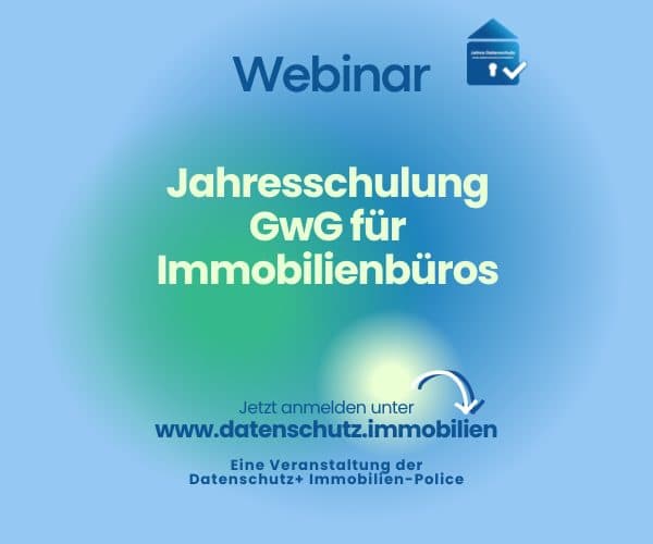 Webinar Jahresschulung Geldwäsche-Prävention für Immobilienmakler