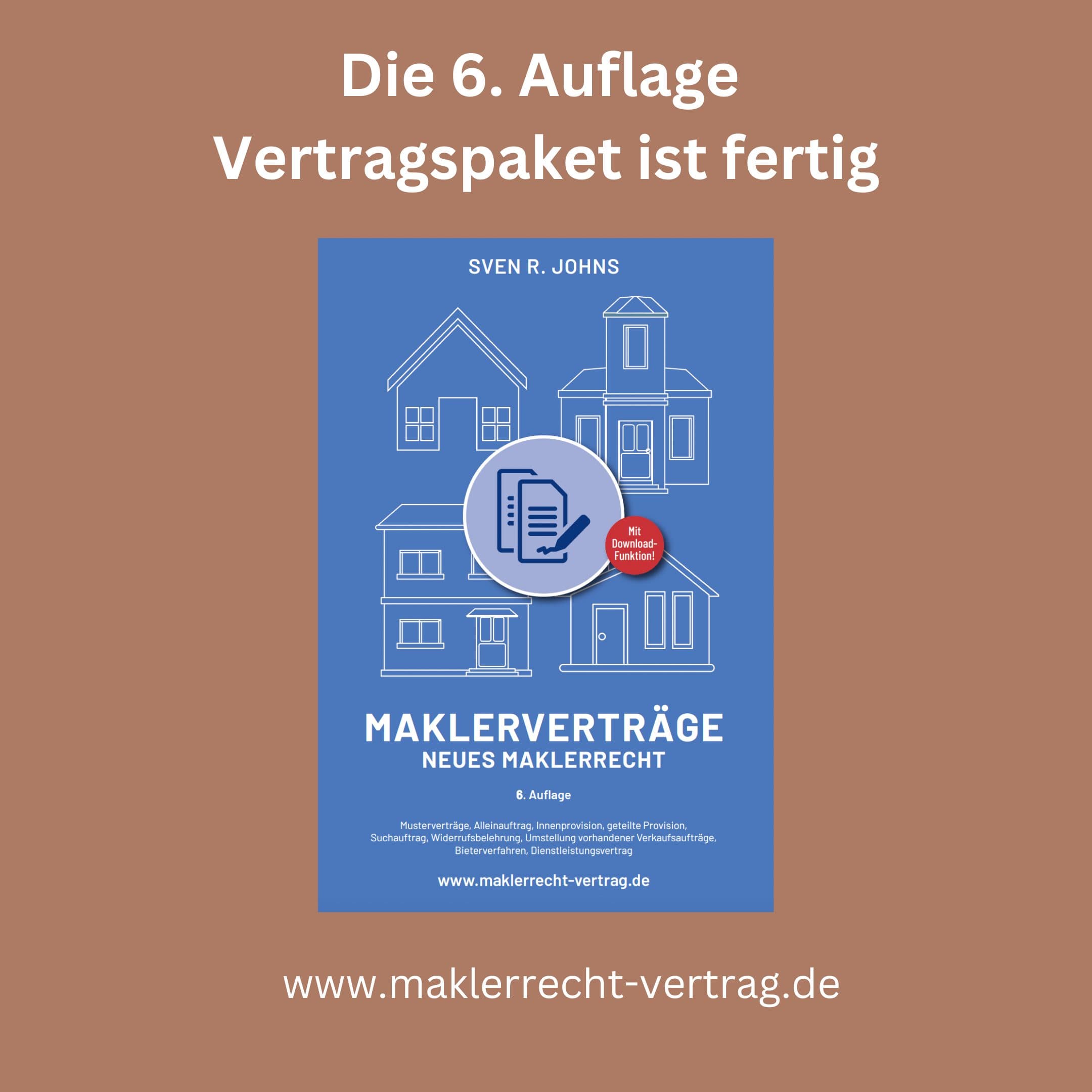 6. Auflage Vertragspaket ist fertig