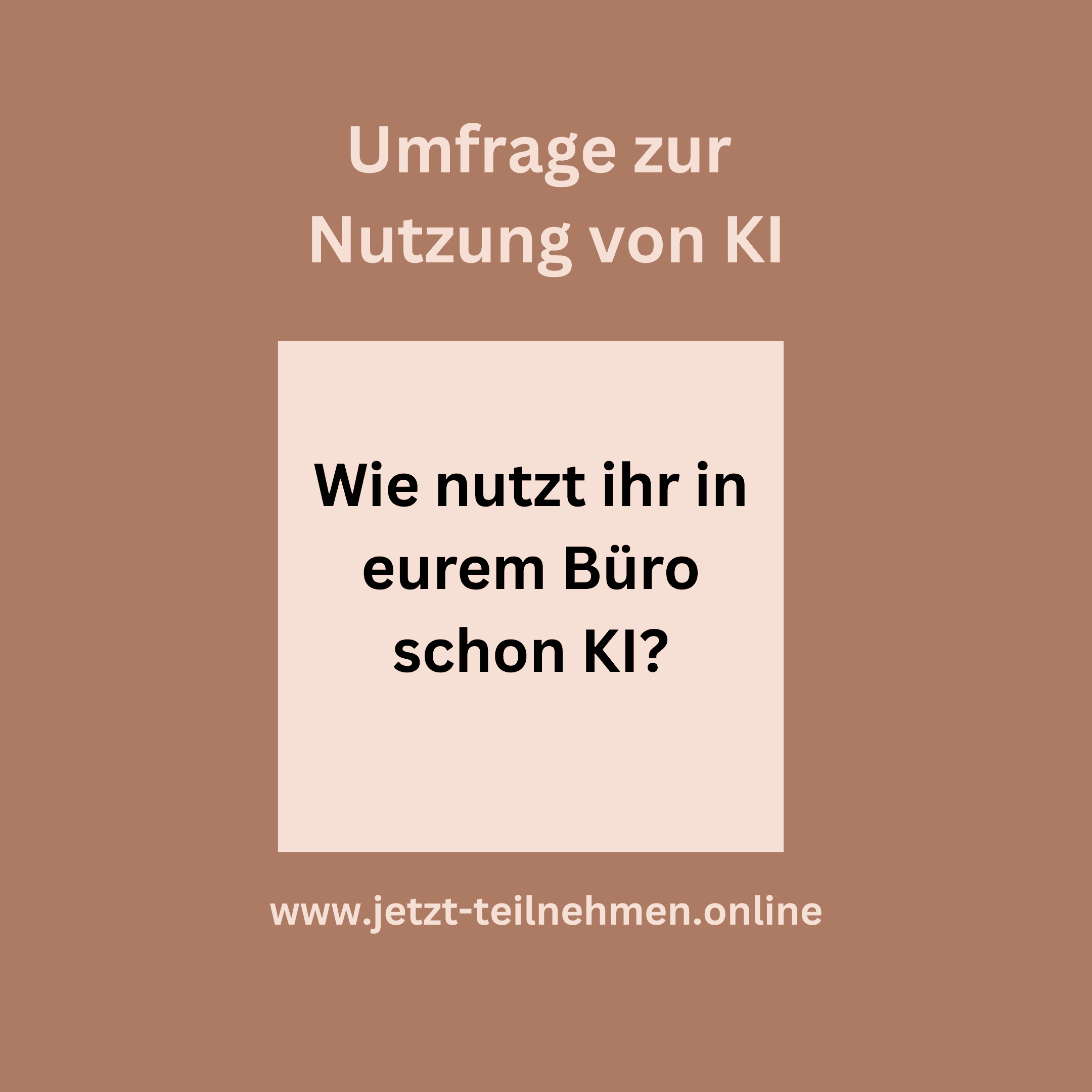 Umfrage zur Nutzung von KI